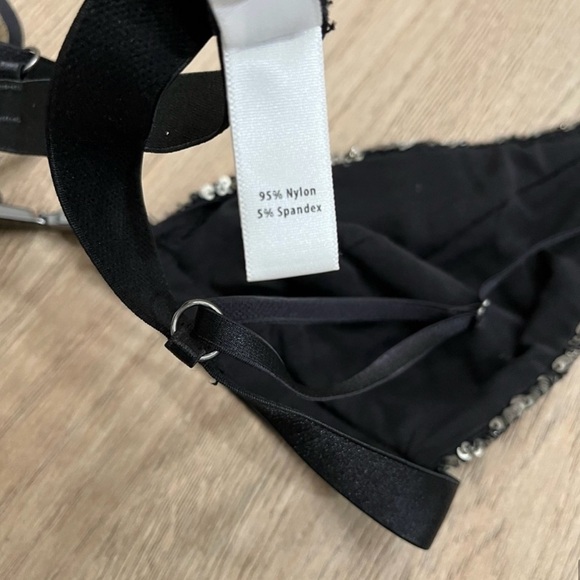 $295 Avery Rose Lingerie Medium Roxy Bralette Bra Hand Beaded Sequin 32-34 B/C - Picture 8 of 8